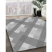 Patterned Gray Rug in Family Room, pat223gry