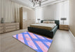 Patterned Purple Rug in a Bedroom, pat223pur