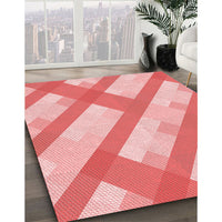 Patterned Pastel Pink Rug, pat223rd