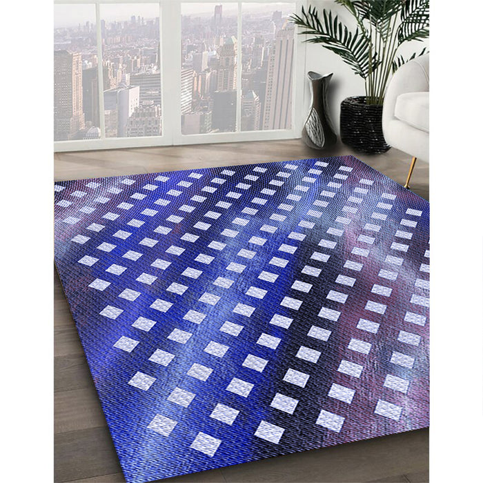 Machine Washable Transitional Purple Mimosa Purple Rug in a Family Room, wshpat2230blu