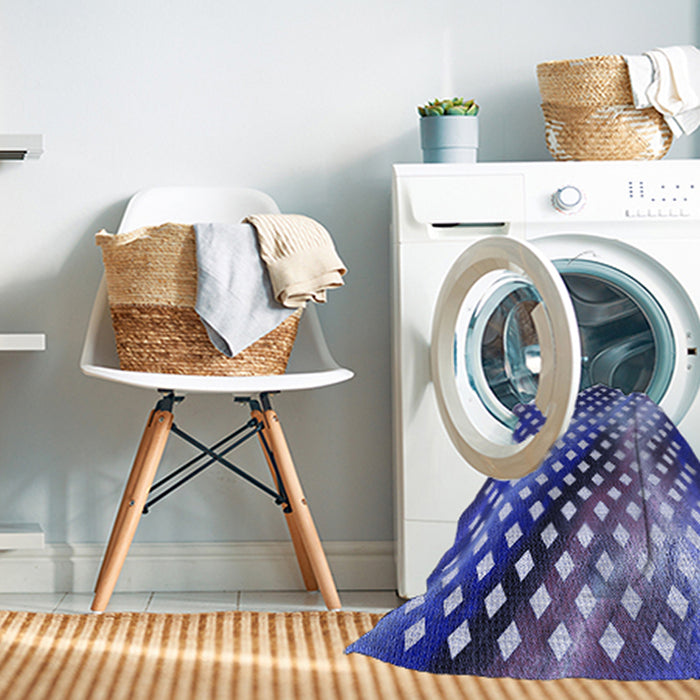 Machine Washable Transitional Purple Mimosa Purple Rug in a Washing Machine, wshpat2230blu