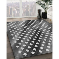 Patterned Dark Gray Rug, pat2230gry