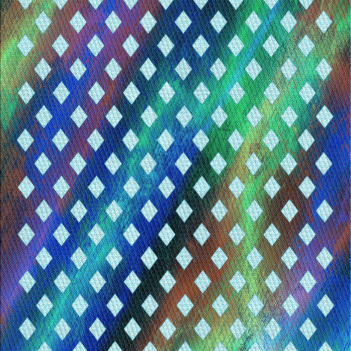 Patterned Medium Turquoise Green Rug, pat2230lblu