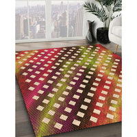 Patterned Metallic Gold Rug, pat2230org