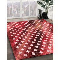 Patterned Red Rug, pat2230rd