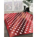 Patterned Red Rug in Family Room, pat2230rd