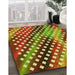 Machine Washable Transitional Green Rug in a Family Room, wshpat2230yw