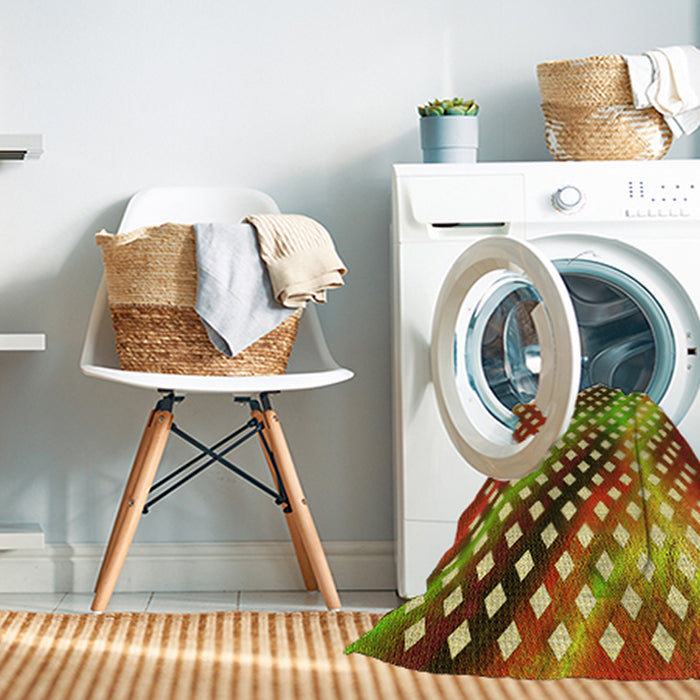 Machine Washable Transitional Green Rug in a Washing Machine, wshpat2230yw