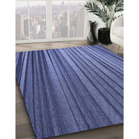 Patterned Blue Rug, pat2231blu