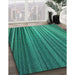 Patterned Medium Teal Green Rug in Family Room, pat2231lblu