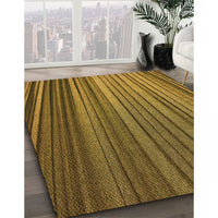 Patterned Dark Bronze Brown Rug, pat2231org