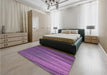 Patterned Purple Rug in a Bedroom, pat2231pur