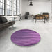 Round Patterned Purple Rug in a Office, pat2231pur