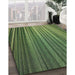 Machine Washable Transitional Dark Forest Green Rug in a Family Room, wshpat2231