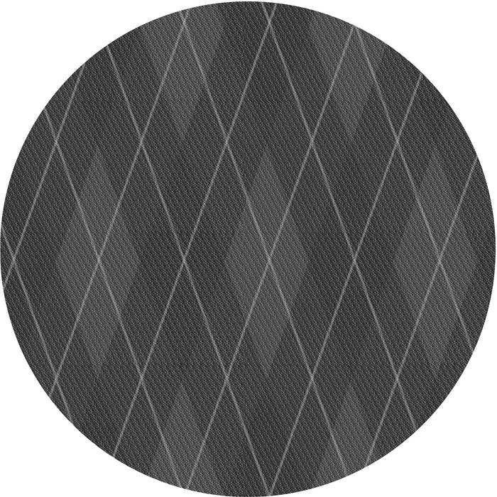 Square Patterned Ash Gray Rug, pat2232gry