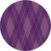 Square Patterned Orchid Purple Rug, pat2232pur