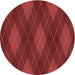 Square Patterned Cranberry Red Rug, pat2232rd