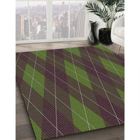 Patterned Mid Gray Novelty Rug, pat2232