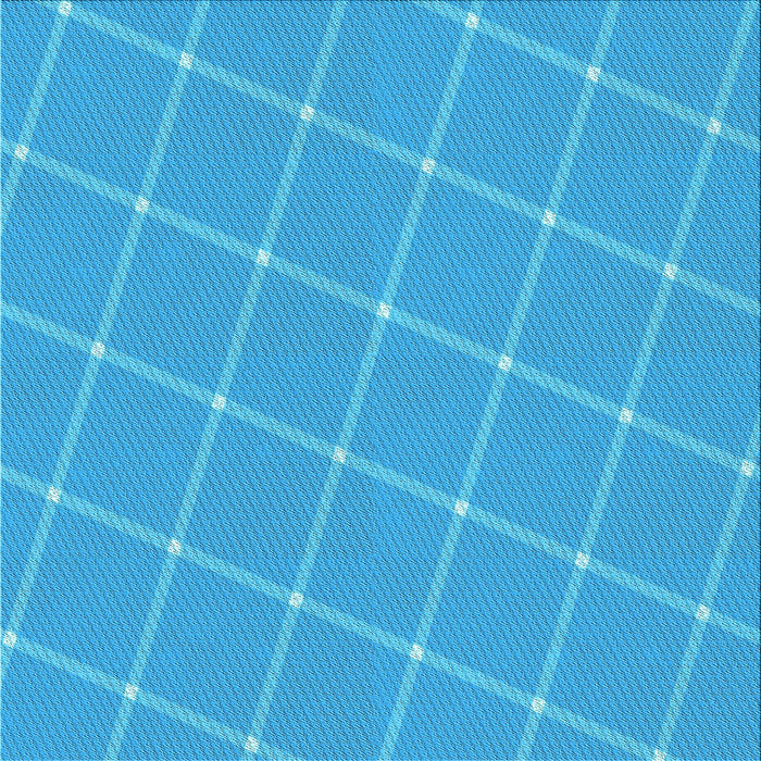 Round Patterned Bright Turquoise Blue Rug, pat2233lblu