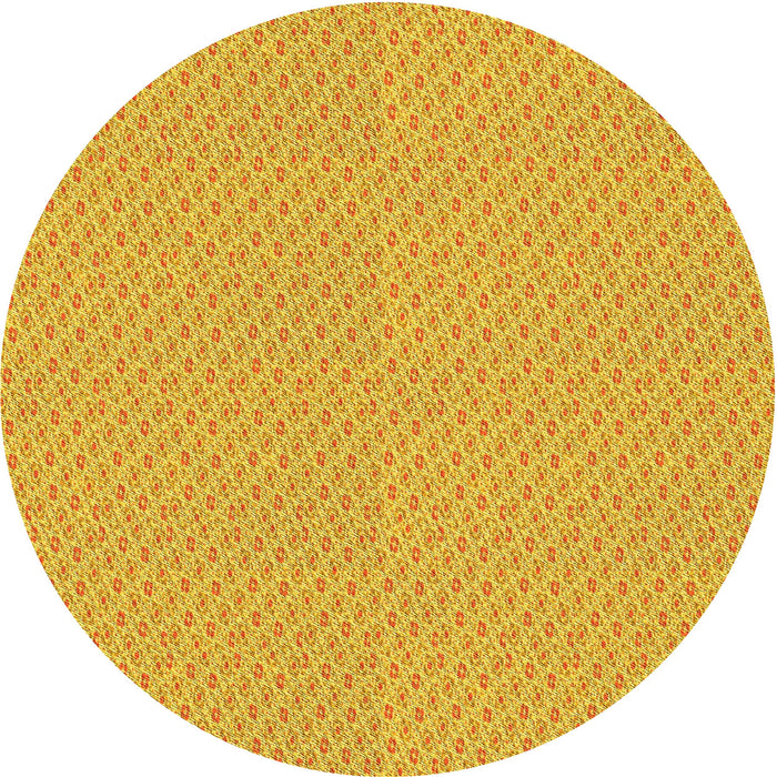 Square Patterned Neon Orange Rug, pat2234yw