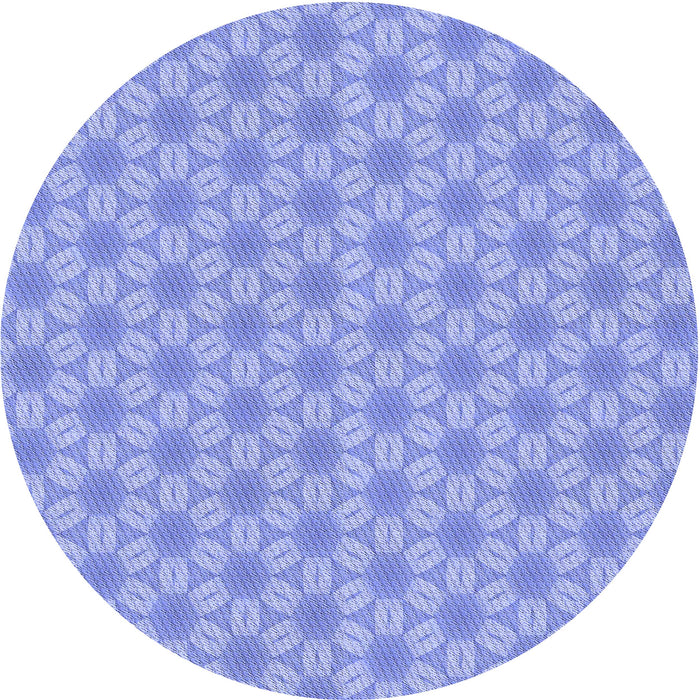 Square Machine Washable Transitional Light Slate Blue Rug in a Living Room, wshpat2235blu