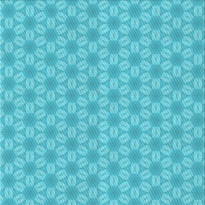 Round Patterned Dark Turquoise Green Rug, pat2235lblu