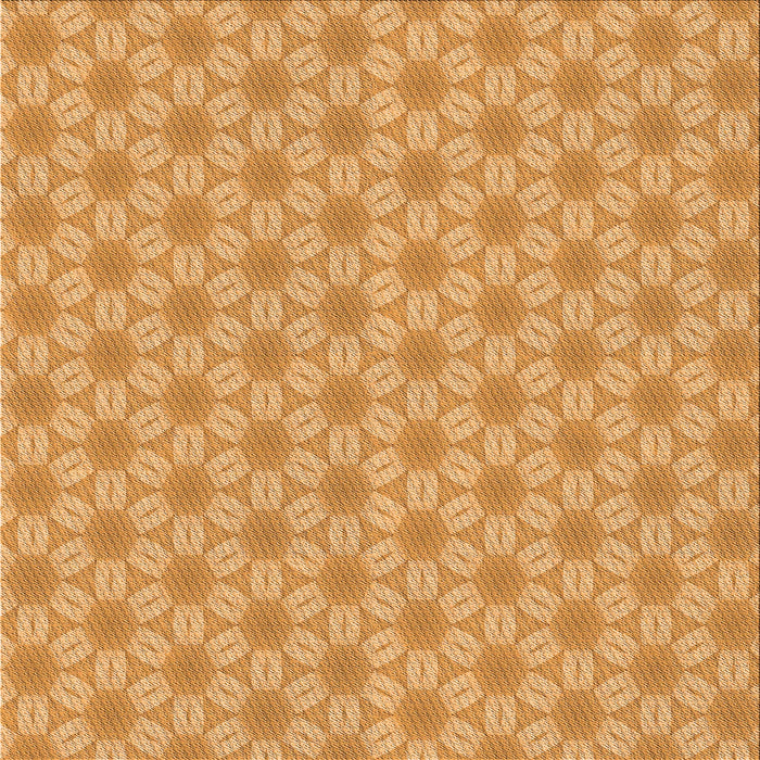 Round Patterned Neon Orange Rug, pat2235org