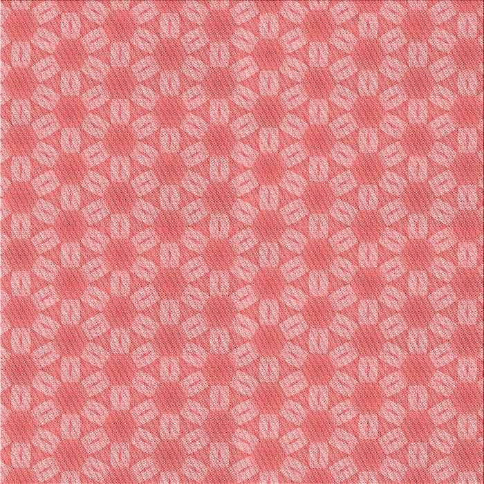 Round Patterned Light Coral Pink Rug, pat2235rd