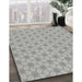 Machine Washable Transitional Grey Gray Rug in a Family Room, wshpat2235