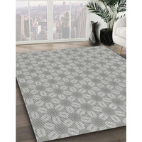 Patterned Gray Novelty Rug, pat2235