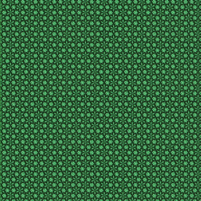 Round Machine Washable Transitional Deep Emerald Green Rug, wshpat2236grn