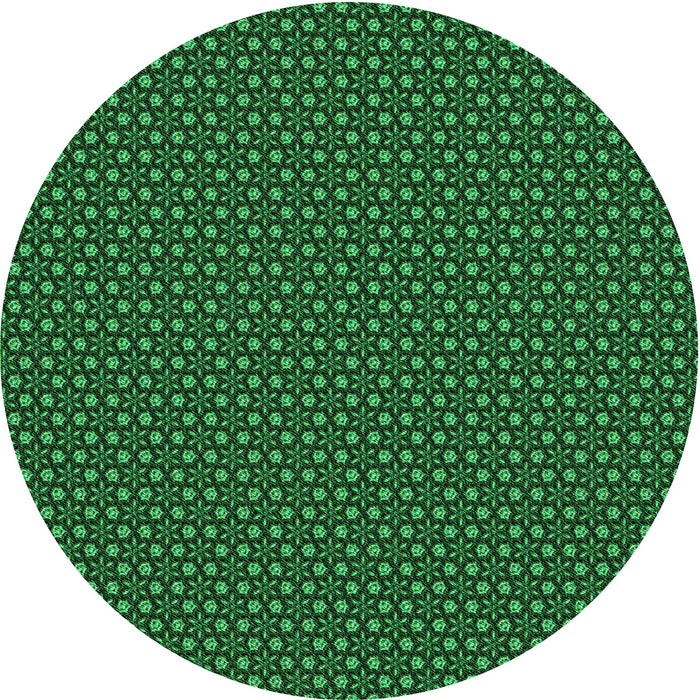 Square Patterned Deep Emerald Green Rug, pat2236grn