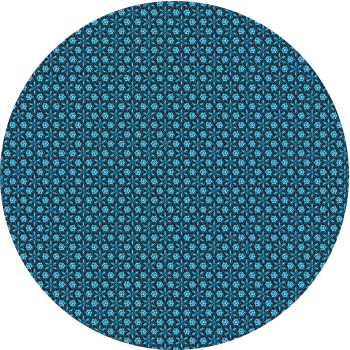 Square Machine Washable Transitional Deep-Sea Blue Rug in a Living Room, wshpat2236lblu