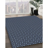 Patterned Blue Novelty Rug, pat2236