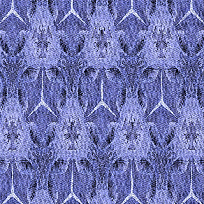 Round Patterned Sky Blue Rug, pat2237blu