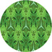Square Patterned Green Rug, pat2237grn
