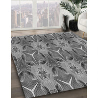 Patterned Dark Gray Rug, pat2237gry