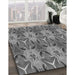 Patterned Dark Gray Rug in Family Room, pat2237gry