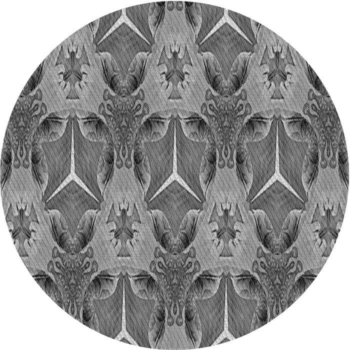 Square Machine Washable Transitional Dark Gray Rug in a Living Room, wshpat2237gry