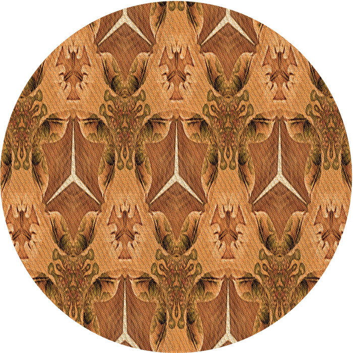 Square Patterned Orange Rug, pat2237org