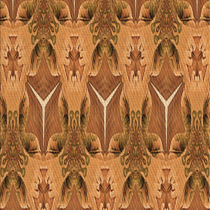 Patterned Orange Rug, pat2237org