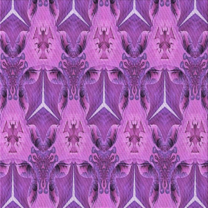 Round Patterned Purple Rug, pat2237pur