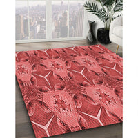 Patterned Red Rug, pat2237rd