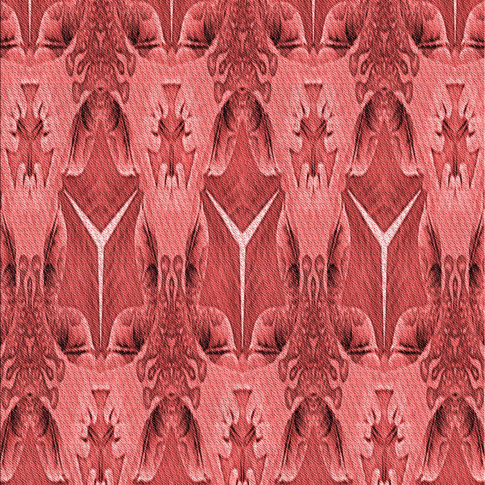 Patterned Red Rug, pat2237rd