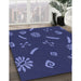 Machine Washable Transitional Royal Blue Rug in a Family Room, wshpat2238blu