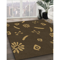 Patterned Oak Brown Rug, pat2238brn