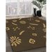 Patterned Oak Brown Rug in Family Room, pat2238brn