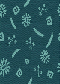 Machine Washable Transitional Dark Cyan Green Rug, wshpat2238lblu