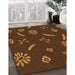 Machine Washable Transitional Mahogany Brown Rug in a Family Room, wshpat2238org