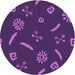 Square Patterned Dark Orchid Purple Rug, pat2238pur